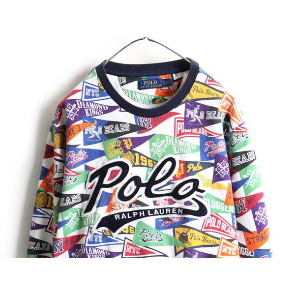 ポロベア ベースボール □ ポロ ラルフローレン ペナント 総柄