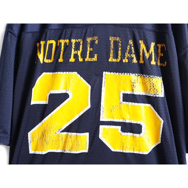 90s USA製 オールド □ チャンピオン メッシュ フットボール Tシャツ