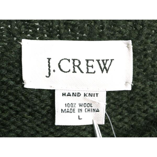 デッドストック 00s 手編み J CREW ノルディック ウール ハンドニット セーター メンズ L 新品 ハンドメイド 00年代 オールド ジェイクルー｜tzdfb97470｜05