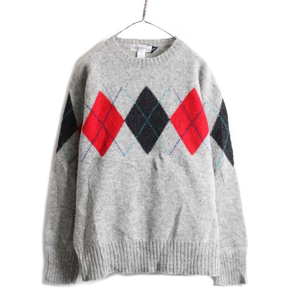 80s ビンテージ OLD GAP アーガイル ウール 長袖 ニット セーター メンズ M / 古着 80年代 オールド ギャップ 長袖