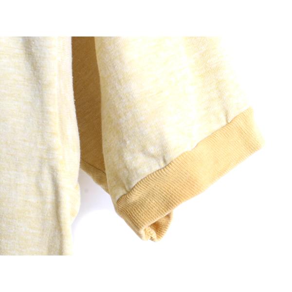 70s USA製 ビンテージ □ スプルース 無地 リンガー 半袖 Tシャツ ( M