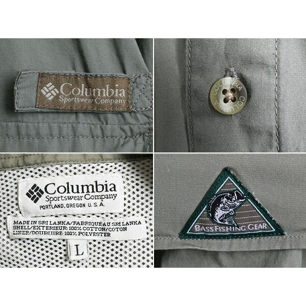 □ Columbia コロンビア ポケット付き 半袖 フィッシング シャツ