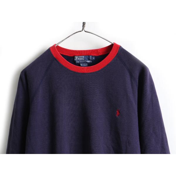 90s □ POLO ポロ ラルフローレン 2トーン スウェット トレーナー