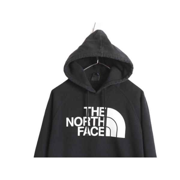 ノースフェイス プリント スウェット フード パーカー レディース M / The North Face プルオーバー 裏起毛 トレーナー アウトドア 薄手 黒｜tzdfb97470｜02