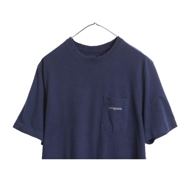 19年製 パタゴニア ポケット付き プリント 半袖 Tシャツ メンズ M / Patagonia アウトドア ポケT ロゴT バックプリント ライン ロゴ リッジ｜tzdfb97470｜02