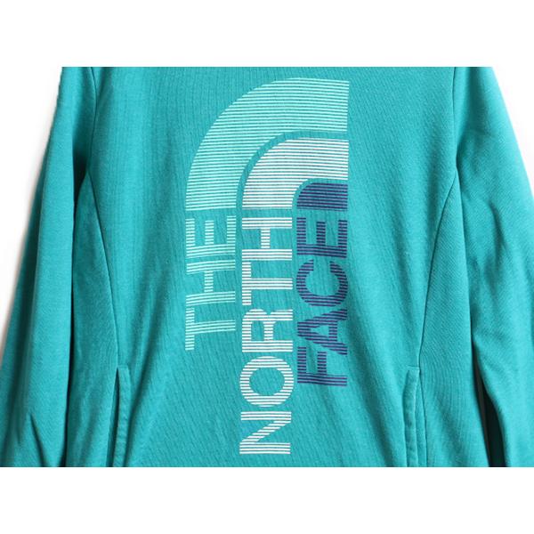 ■ ノースフェイス プリント スウェット フード パーカー ( レディース M ) 古着 The North Face トレーナー プルオーバー 裏起毛 2トーン｜tzdfb97470｜03