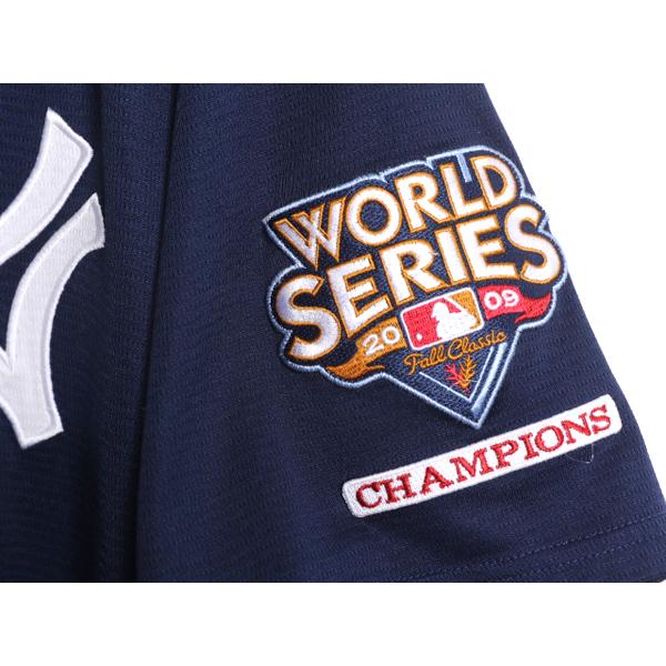 MLB オフィシャル Majestic ヤンキース ベースボール シャツ メンズ L 程 古着 ユニフォーム 半袖シャツ ゲームシャツ メジャーリーグ 野球｜tzdfb97470｜04