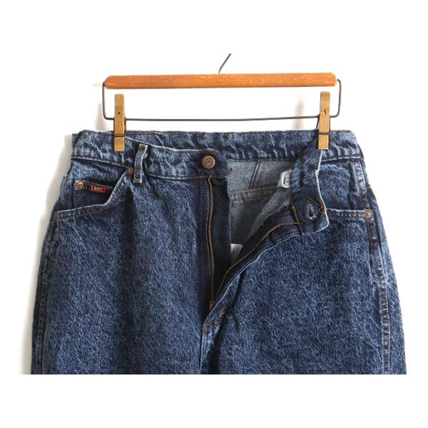 80s 90s USA製 □ LEE 305 6419 ケミカルウォッシュ テーパード デニム