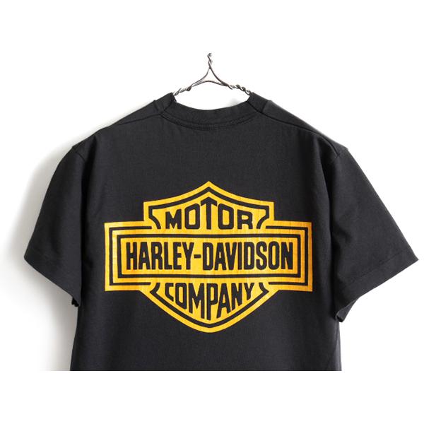 激安】 《USA製》ハーレーダビッドソン Tシャツ XL デカロゴ イエロー