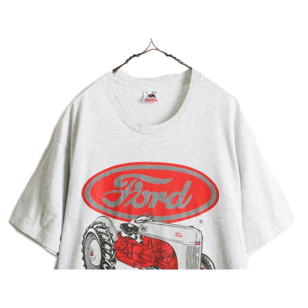 90s USA製 □ フォード プリント 半袖 Tシャツ メンズ XL 古着 90年代 