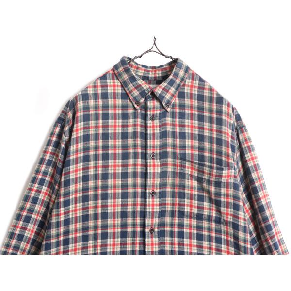 00s OLD GAP チェック フランネル 長袖 ボタンダウン シャツ メンズ XL 程/ 00年代 オールド ギャップ コットン ポケット付き ネルシャツ｜tzdfb97470｜02