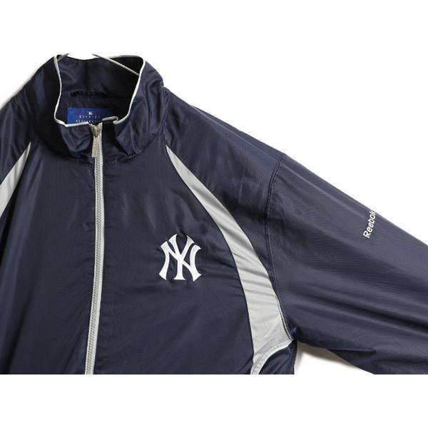 大きいサイズ XL ■ リーボック MLB NY ヤンキース ナイロン スタジャン メンズ / ジャケット ジャンパー メジャーリーグ 大リーグ 野球  紺