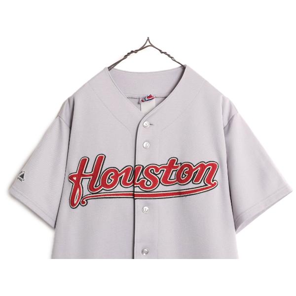 MLB オフィシャル Majestic アストロズ ベースボール シャツ メンズ L 古着 ユニフォーム メジャーリーグ ゲームシャツ 半袖シャツ 重ね着｜tzdfb97470｜02