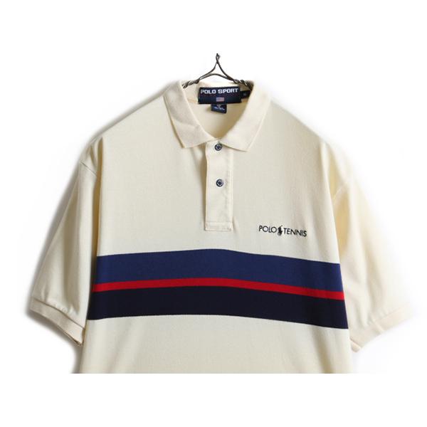 90s 希少サイズ S □ POLO SPORT ラルフローレン ボーダー 半袖 