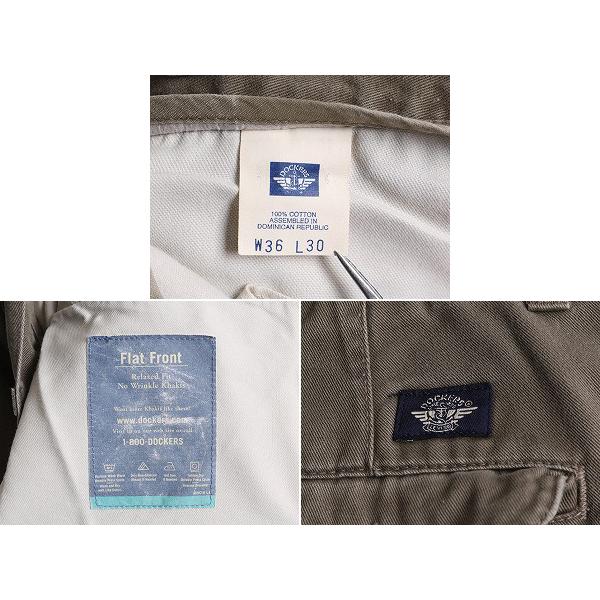 90s ドッカーズ リーバイス コットン チノ パンツ メンズ 36 30 / 古着 90年代 DOCKERS Levis スラックス ストレート ノータック カーキ 茶｜tzdfb97470｜04