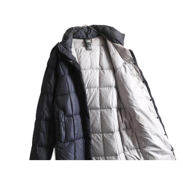 US企画 ノースフェイス ロング ダウン コート レディース S / The North Face アウトドア パーカー ジャケット 600フィル キルティング 紺｜tzdfb97470｜06