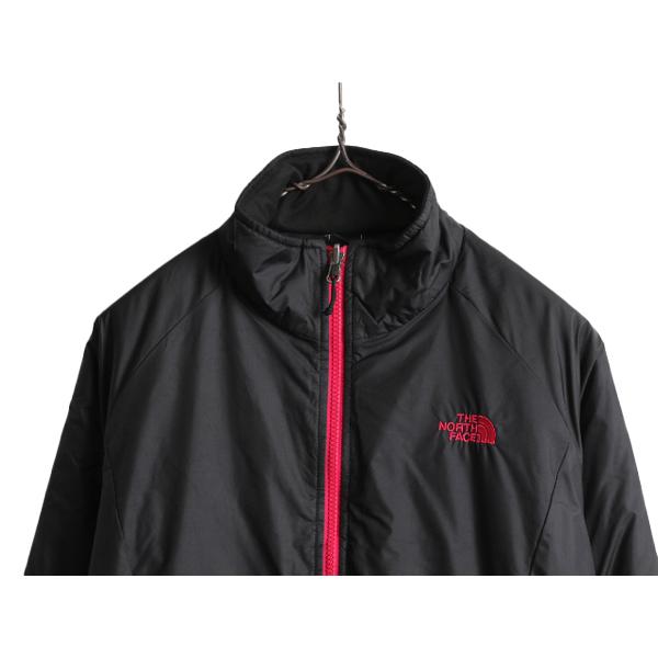 ノースフェイス 中綿 ナイロン ジャケット レディース M / 古着 The North Face フルジップ ブルゾン ジャンパー アウトドア ハイネック 黒｜tzdfb97470｜02