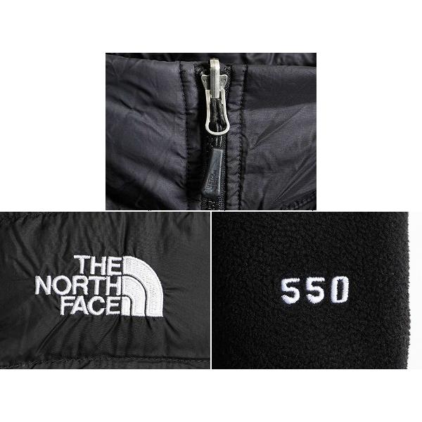 US企画 希少サイズ XS 人気 黒 ■ ノースフェイス フリース x ダウン デナリ ジャケット レディース / The North Face 550フィル ブルゾン｜tzdfb97470｜04