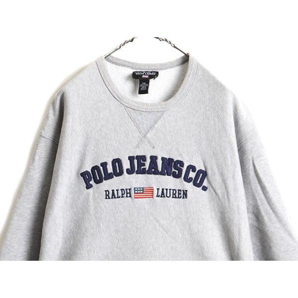 大きいサイズ XXL □ POLO JEANS CO ラルフローレン ロゴ刺繍 前V