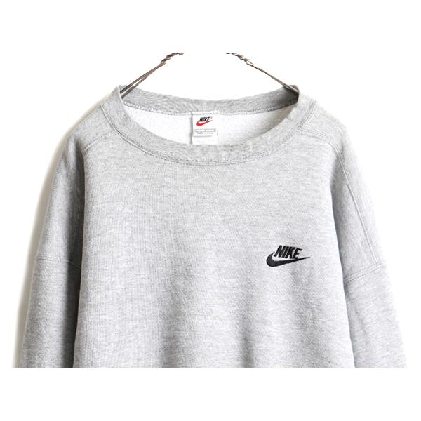 90s USA製 □ ナイキ スウェット トレーナー ( メンズ L ) 古着 NIKE