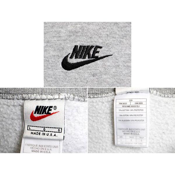 90s USA製 □ ナイキ スウェット トレーナー ( メンズ L ) 古着 NIKE