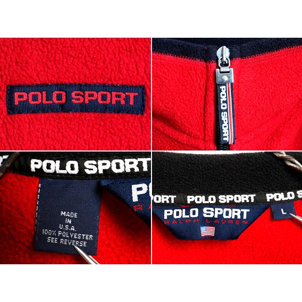 90s USA製 □ POLO SPORT ラルフローレン フリース ジャケット