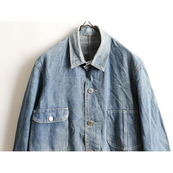 30 S 40 S ビンテージ デニム カバーオール メンズ 男性 希少 S 程 ジャケット ジージャン ジャンパー ブルゾン 古着 30年代 40年代 Wap Master Plan 通販 Yahoo ショッピング