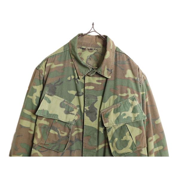60s ☆ US ARMY 米軍実物 3rd 初期 ノンリップ ジャングルファティーグ 