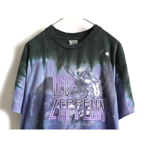 90s USA製 ☆ レッドツェッペリン プリント タイダイ 半袖 Tシャツ