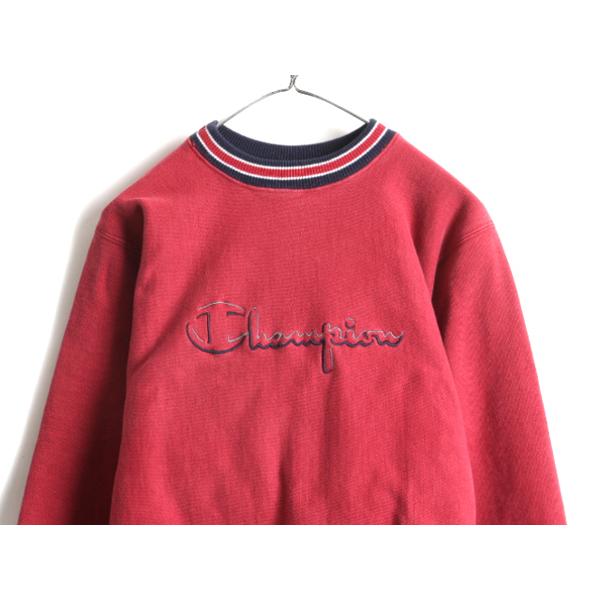 安価 スウェット リブライン リバースウィーブ チャンピオン Usa製 90s メンズ 赤 トレーナー ロゴ刺繍 オールド 90年代 Champion 古着 L トレーナー Www Panelfox Nl