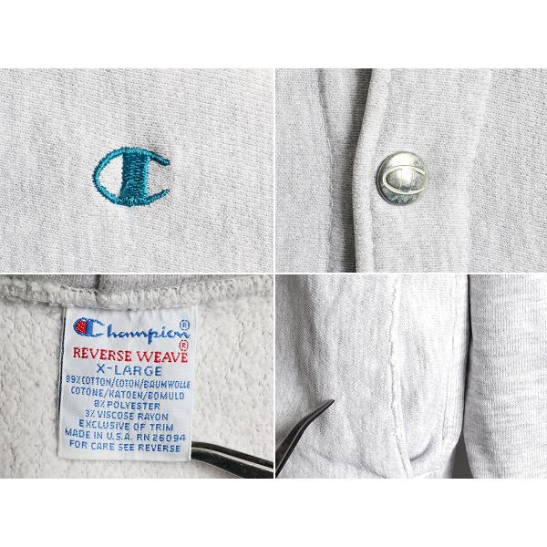90s USA製 ☆ チャンピオン リバースウィーブ スナップボタン