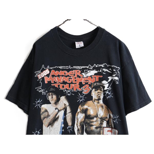 00s オールド ☆ EMINEM 50Cent 2005 ツアー プリント 半袖 Tシャツ