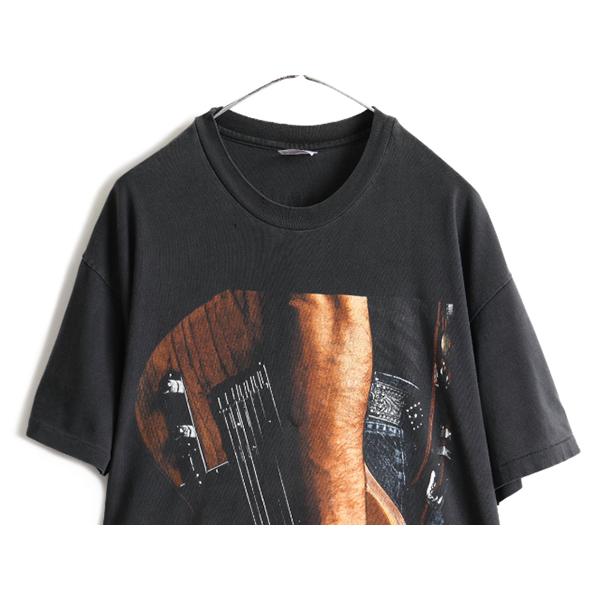 90s USA製 大きいサイズ XL ★ ブルーススプリングスティーン ツアー プリント 半袖 Tシャツ ( メンズ ) 古着 Bruce Springsteen 黒 バンド｜tzdfb97470｜02