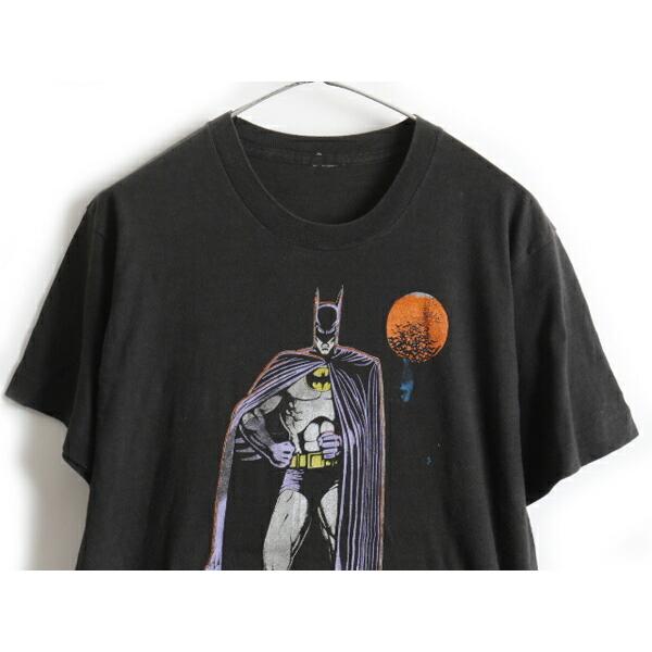 90's オールド 人気 黒 ☆ BATMAN バットマン プリント 半袖 Tシャツ