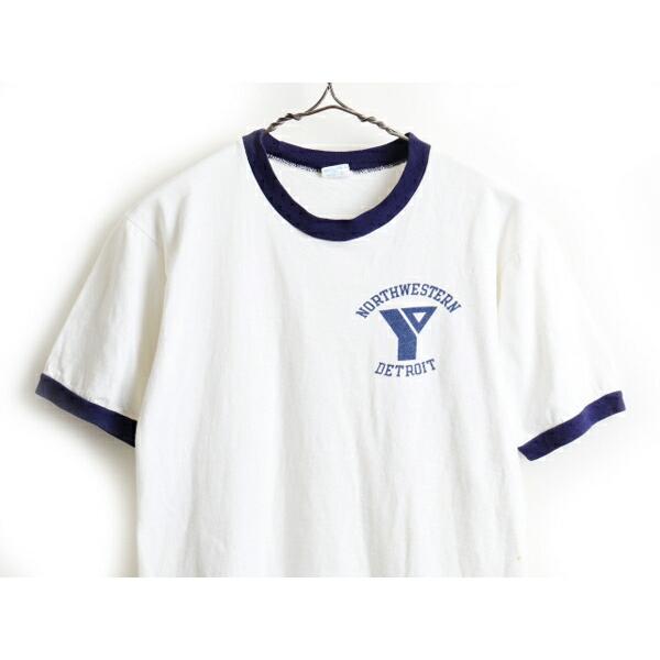 70's ビンテージ USA製 ☆ Champion チャンピオン 染み込み プリント