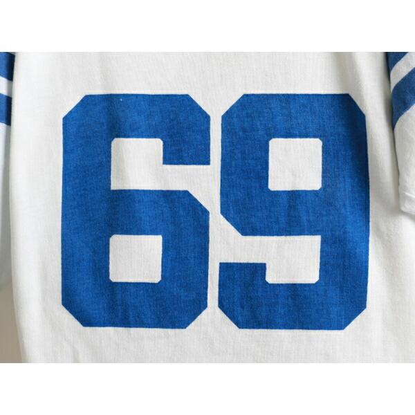 60s ☆ ナンバリング 両面 染み込み プリント 半袖 コットン