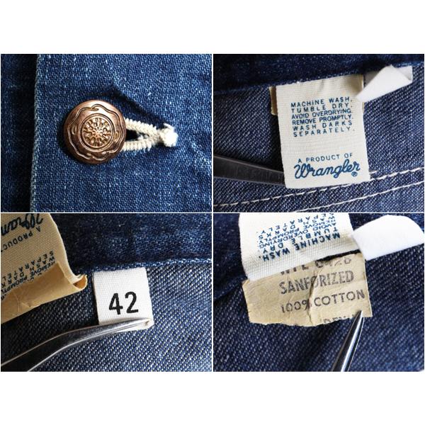 濃紺 70s ビンテージ ☆ ラングラー インディゴ デニム カバーオール