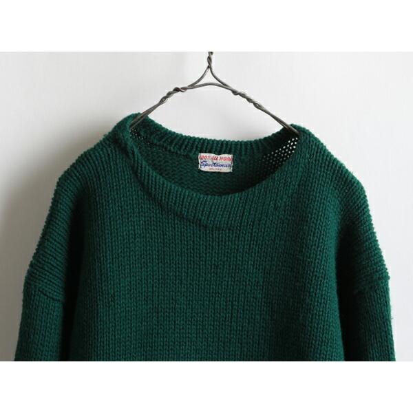 50 S Sportswear スポーツウェア ボートネック ウール ニット セーター メンズ 男性 S程 50年代 ビンテージ 古着 緑 無地 長リブ Wnv Master Plan 通販 Yahoo ショッピング