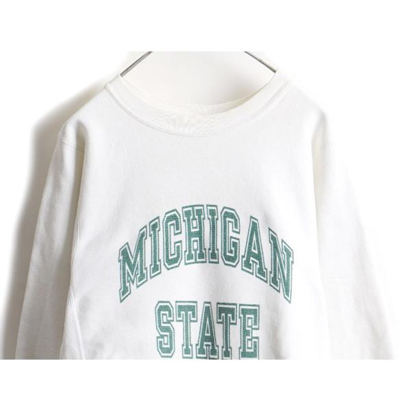 80s ミシガン染み込み チャンピオン リバースウィーブ 2段 スウェット