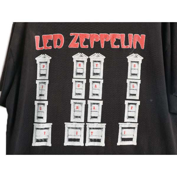 80s 90s USA製 ★ レッド ツェッペリン プリント Tシャツ メンズ XL ヴィンテージ Led Zeppelin オフィシャル バンド シングルステッチ 黒｜tzdfb97470｜08