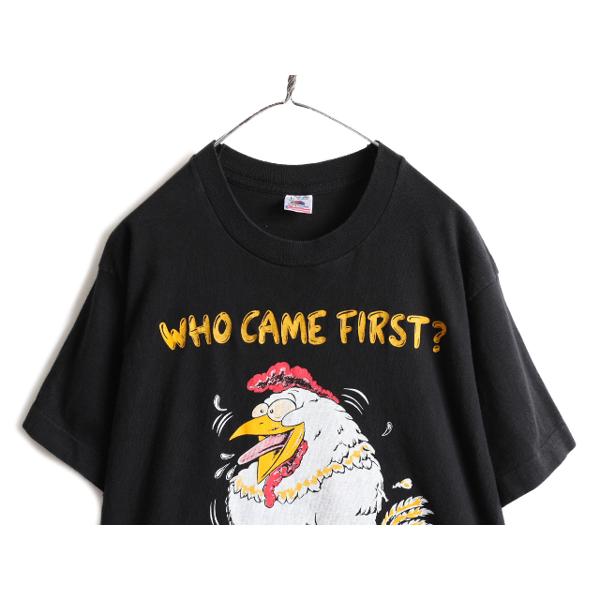 90s USA製 ☆ FASHION VICTIM エロ プリント 半袖 Tシャツ メンズ L