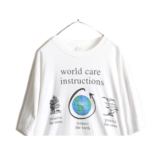 90s ☆ OLD GAP アート メッセージ プリント 半袖 Tシャツ メンズ XL