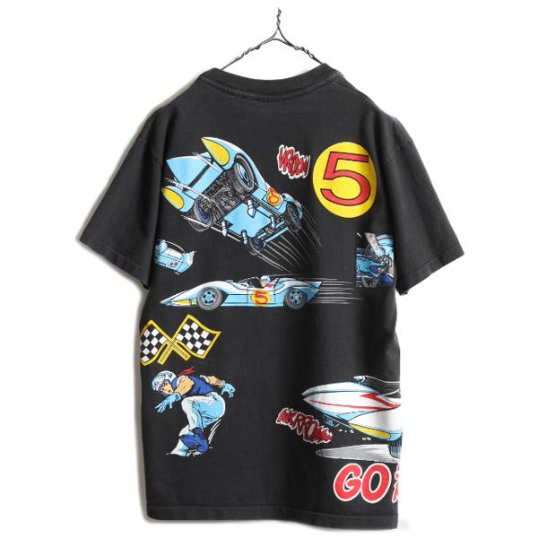 90s USA製 ☆ スピードレーサー 両面 大判 プリント Tシャツ ( メンズ