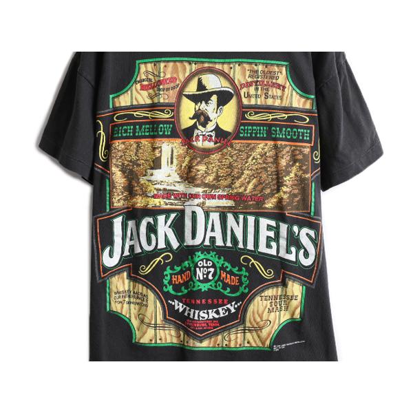 90s ☆ ジャック ダニエル 大判 プリント Tシャツ ( メンズ L ) 古着