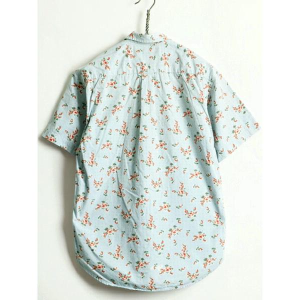 90's □ RALPH LAUREN ラルフローレン ボタニカル 花柄 半袖 シャツ