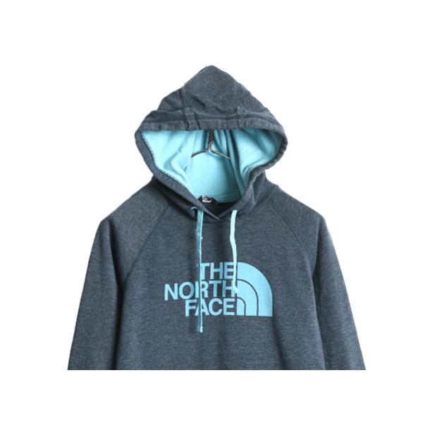 ノースフェイス プリント スウェット フード パーカー レディース M 古着 The North Face アウトドア トレーナー プルオーバー 裏起毛 薄手｜tzdfb97470｜02