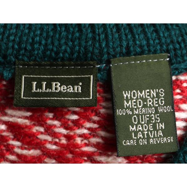 エルエルビーン ヘンリーネック ニット セーター レディース M / バーズアイ LLビーン ノルディック LLBean メリノ ウール コンチョボタン｜tzdfb97470｜05