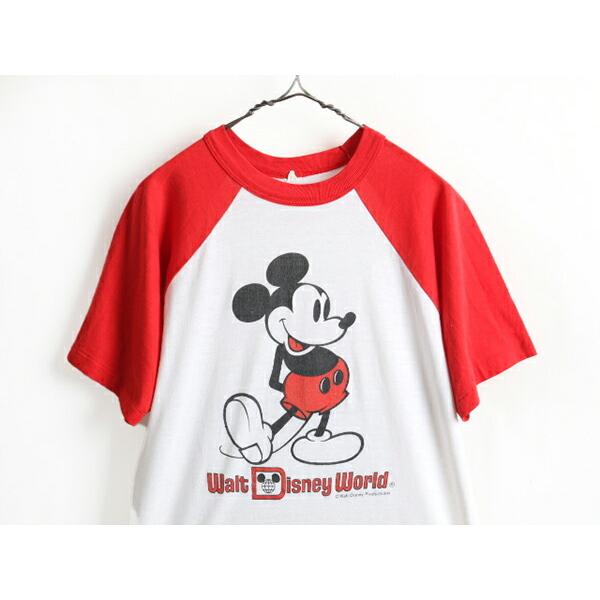 即納在庫品 70s 80sヴィンテージディズニー ミッキーマウスプリント ロングtシャツ 白 Tシャツ カットソー 七分 長袖 Www Abtrs Com