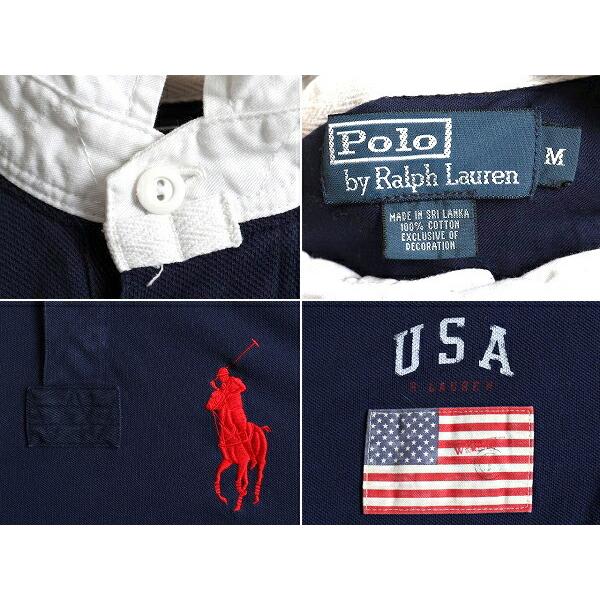 ビッグポニー USA代表 モデル■ POLO ポロ ラルフローレン ラガー シャツ タイプ 鹿の子 半袖 ポロシャツ ( メンズ 男性 M ) 古着 ラグビー｜tzdfb97470｜04