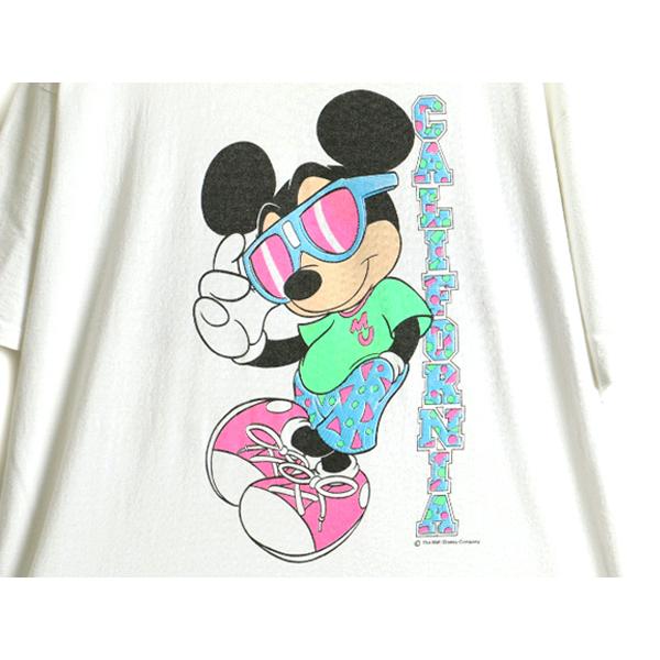 90s USA製 □ ディズニー オフィシャル ミッキー マウス プリント 半袖